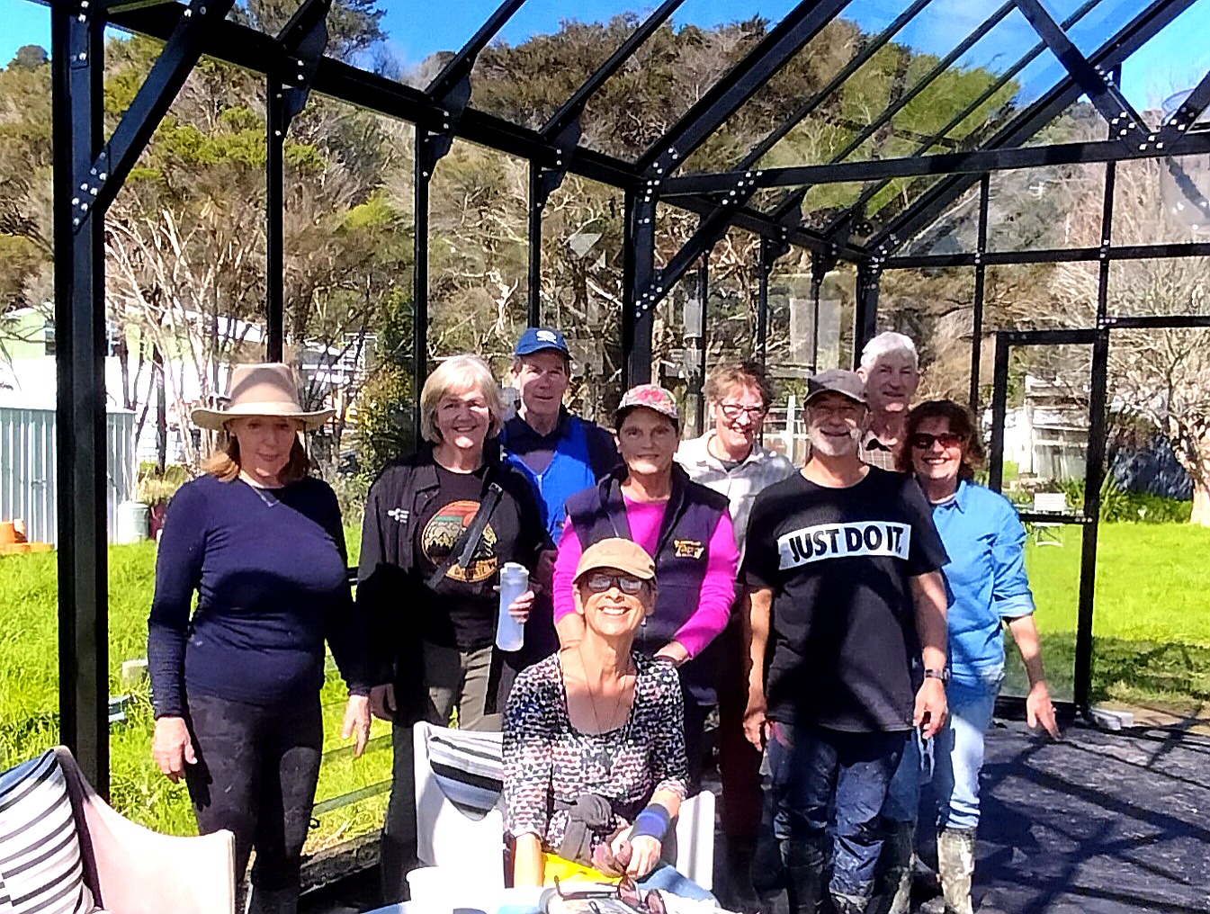 Pouteria volunteers gathering after an event at Te Matuku Bay environs